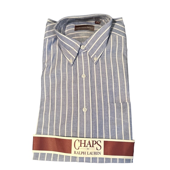 Chaps Shirts Nwt Chaps By Ralph Lauren Mens Dress Shirt Blue And